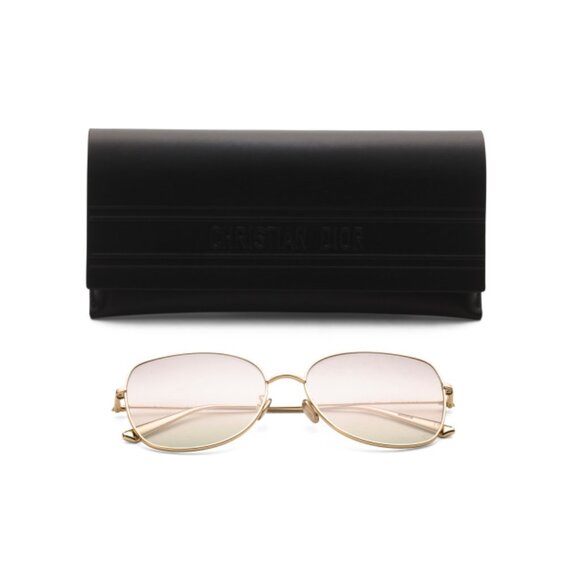 DIOR Pink/Gold 59mm Round Sunglasses - Picture 1 of 2